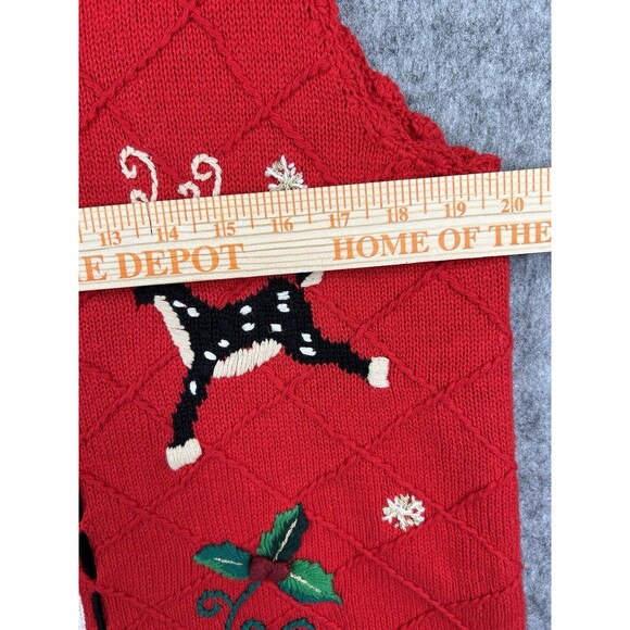Beldoch Popper Women's Christmas Cardigan Button Front Knit Stitched Reindeer L - Picture 5 of 7